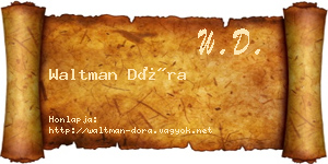 Waltman Dóra névjegykártya