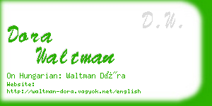 dora waltman business card